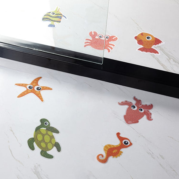 Anti Slip Bathroom Decals - Aquatic Animals B