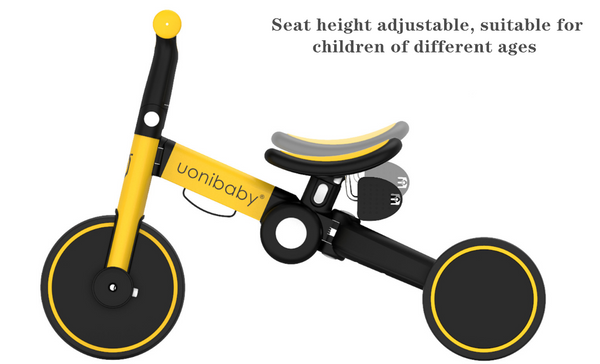 4-in-1 Convertible Push/Pedal Tricycle, Balance Bike & Trolley