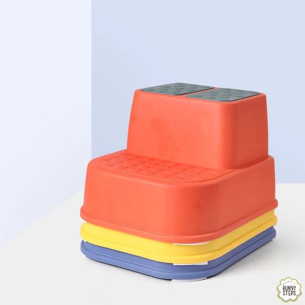 Toddler Step Stool - Blue and Yellow