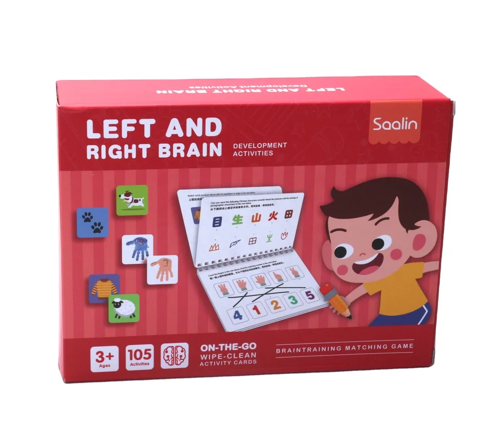 Left and Right Brain wipe-it-clean Activity Book