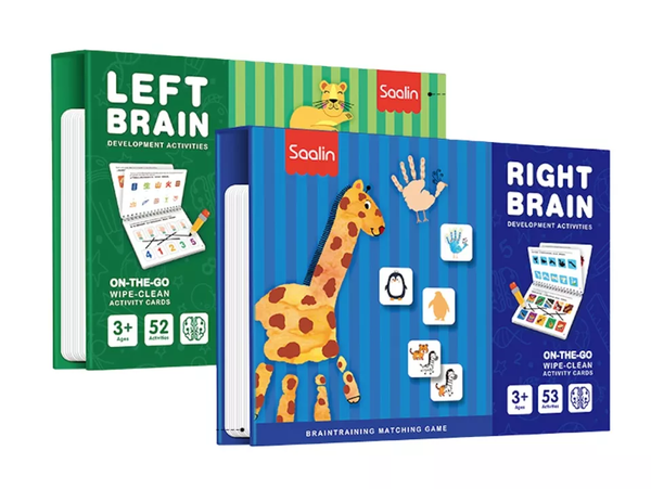 Left and Right Brain wipe-it-clean Activity Book