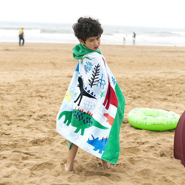 Hooded Children's Towel - Dinosaurs