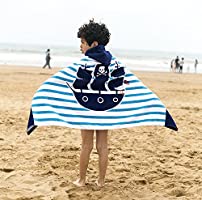 Hooded Children's Towel - Pirate Ship