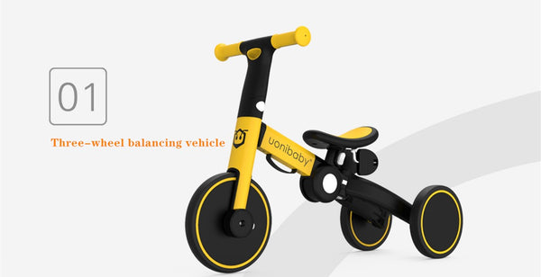 4-in-1 Convertible Push/Pedal Tricycle, Balance Bike & Trolley