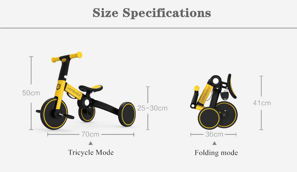 4 in 1 Convertible Push Pedal Tricycle Balance Bike Trolley