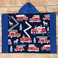 Hooded Children's Towel - Fire Trucks