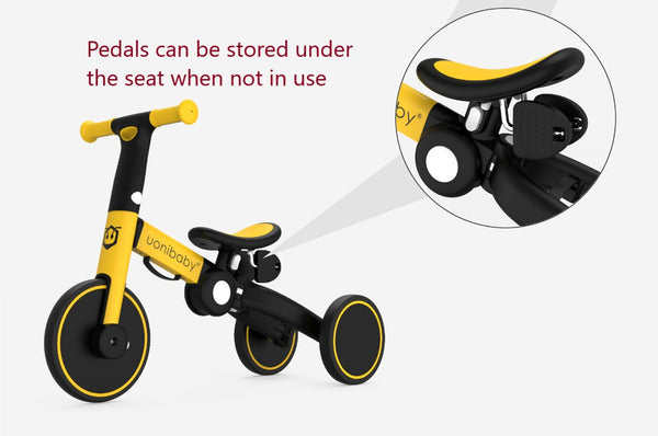 4-in-1 Convertible Push/Pedal Tricycle, Balance Bike & Trolley