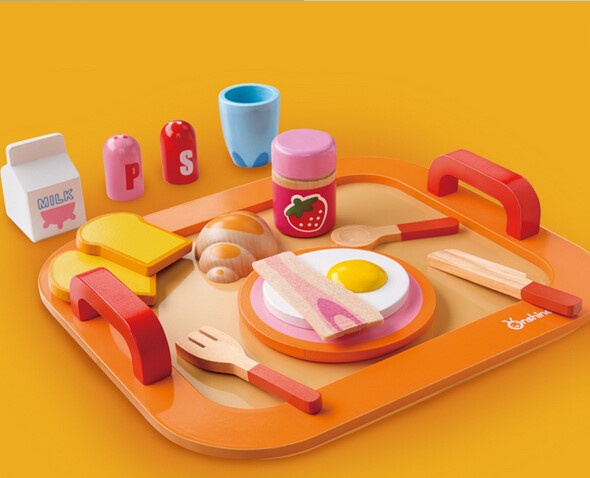 Children's breakfast food tray set