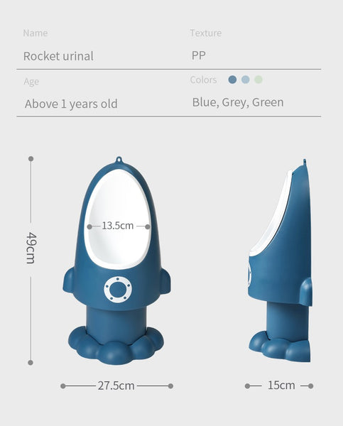 Rocket Urinal - Uranus Slate Gray