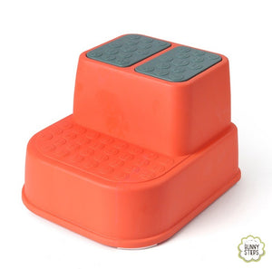 Toddler Step Stool - Orange and Gray