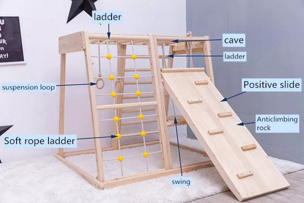 Indoor wooden playground