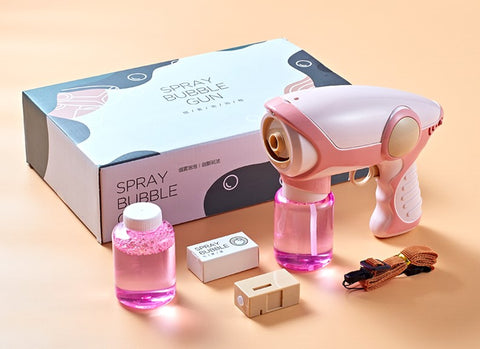 Magic Bubble Smoke Gun - Pink