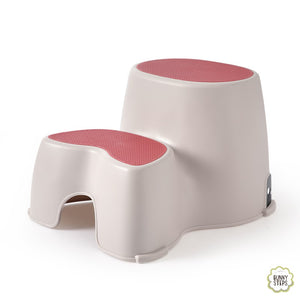 Toddler Step Stool - Pink & White