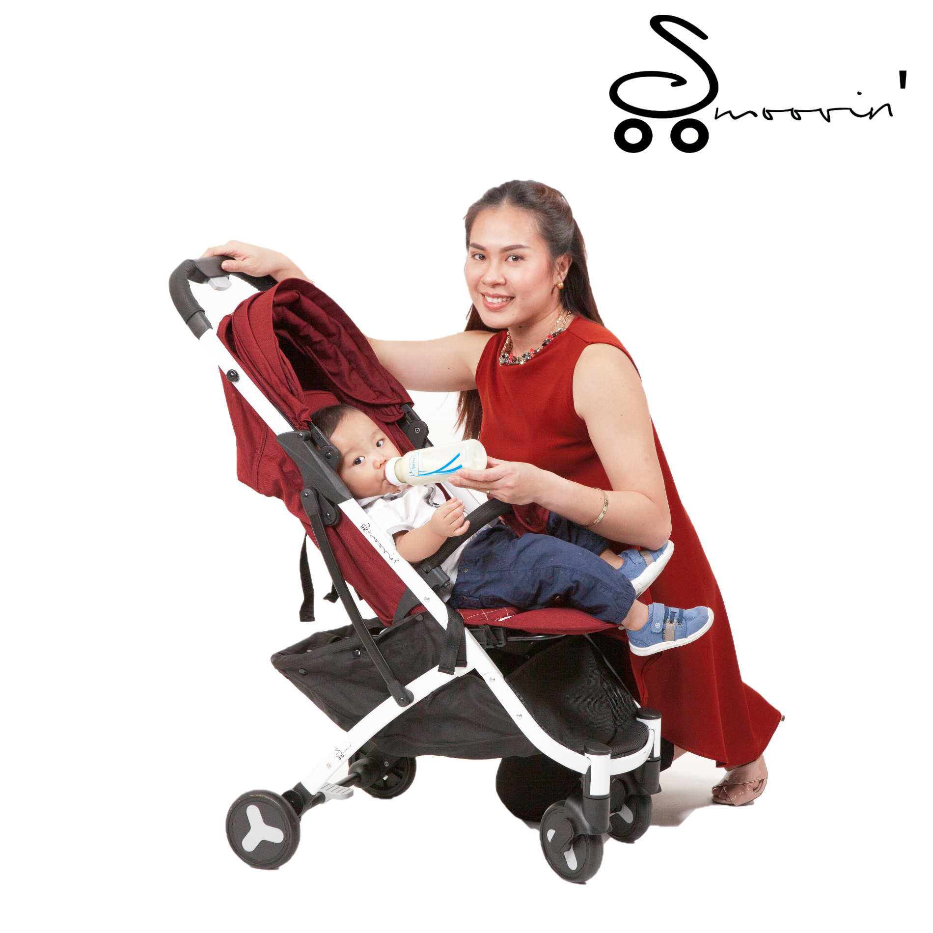 Smoovin Red Compact Stroller